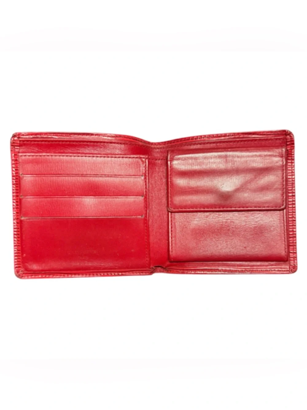 ✨Vintage Louis Vuitton LV Red Epi Leather Square Bifold Wallet